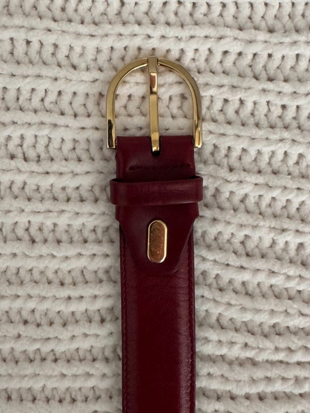 Made in Italy Cale Thomas Belt Red with Gold Buckle